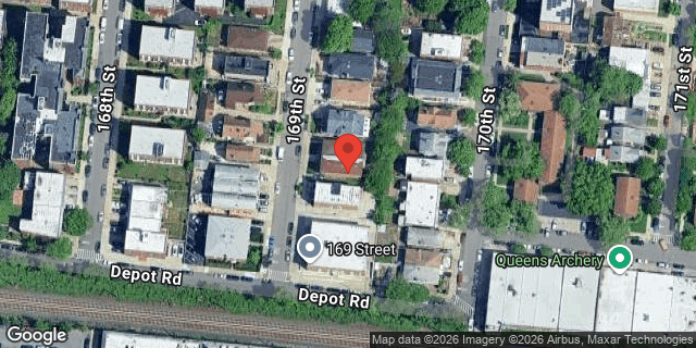 Aerial map of 36-29 169 STREET, Queens