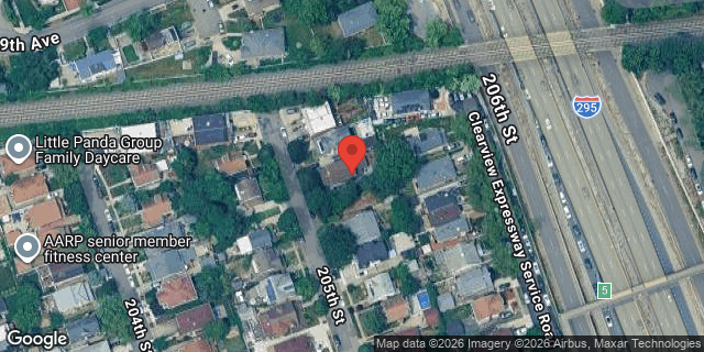 Aerial map of 40-07 205 STREET, Queens