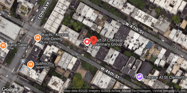 Aerial map of 451 WEST 46 STREET, Manhattan