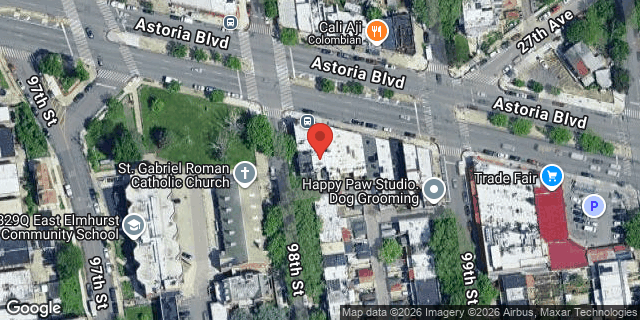 Aerial map of 98-04 ASTORIA BOULEVARD, Queens