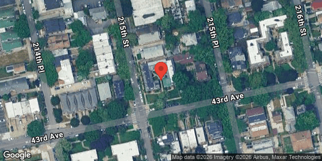 Aerial map of 215-05 43 AVENUE, Queens