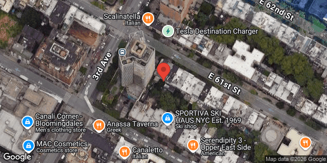 Aerial map of 208 EAST 61 STREET, Manhattan