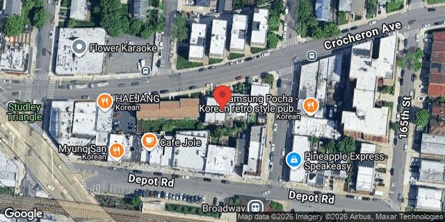 Aerial map of 163-08 CROCHERON AVENUE, Queens