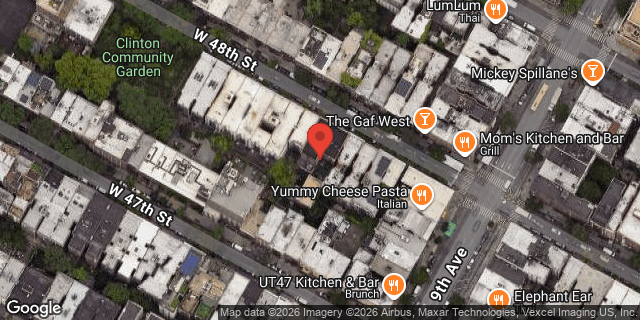 Aerial map of 410 WEST 48 STREET, Manhattan