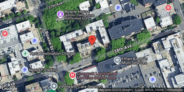 Aerial map of 143-21A 38 AVENUE, Queens