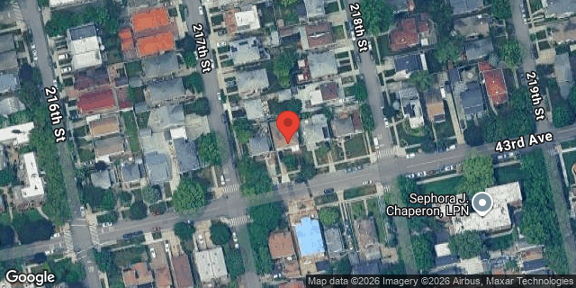 Aerial map of 217-07 43 AVENUE, Queens