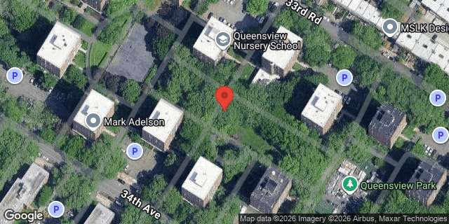 Aerial map of 33-34 CRESCENT STREET, Queens