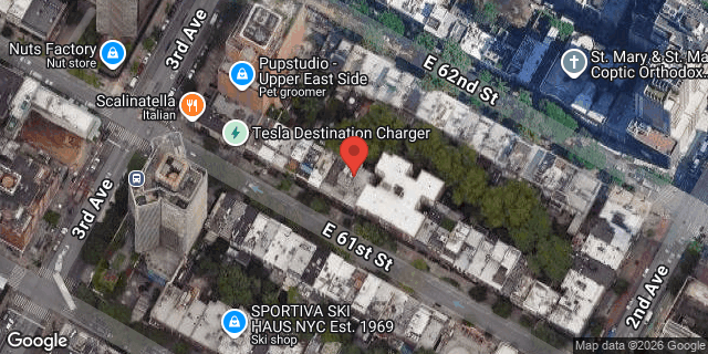 Aerial map of 219 EAST 61 STREET, Manhattan