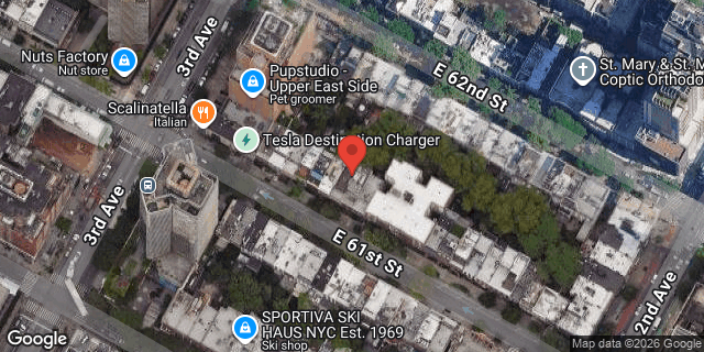 Aerial map of 217 EAST 61 STREET, Manhattan
