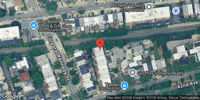 Aerial map of 41-18 210 STREET, Queens