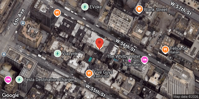 Aerial map of 40 WEST 56 STREET, Manhattan