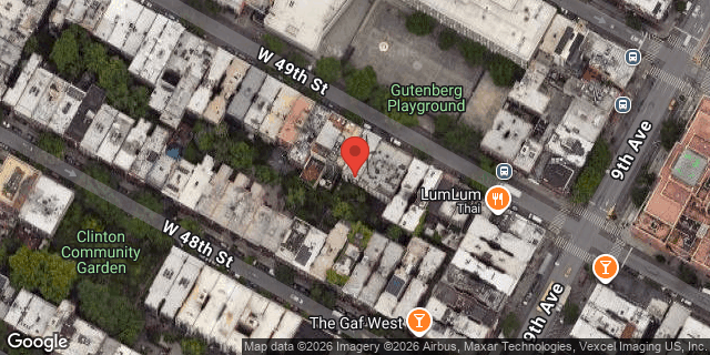 Aerial map of 420 WEST 49 STREET, Manhattan