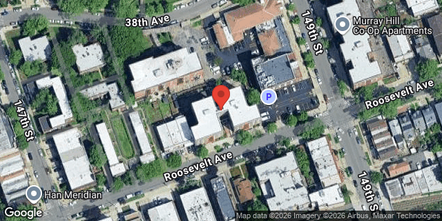 Aerial map of 147-37 ROOSEVELT AVENUE, Queens