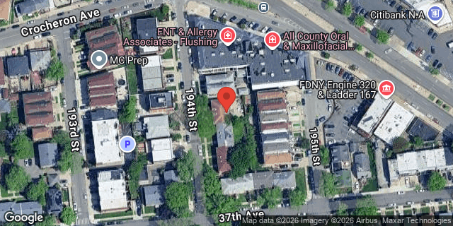 Aerial map of 36-23 194 STREET, Queens