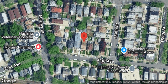 Aerial map of 153-19 41 AVENUE, Queens