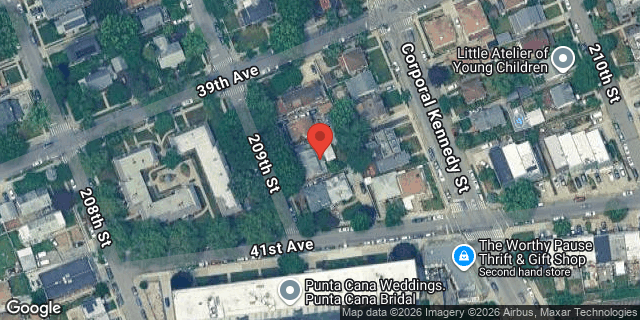 Aerial map of 39-11 209 STREET, Queens