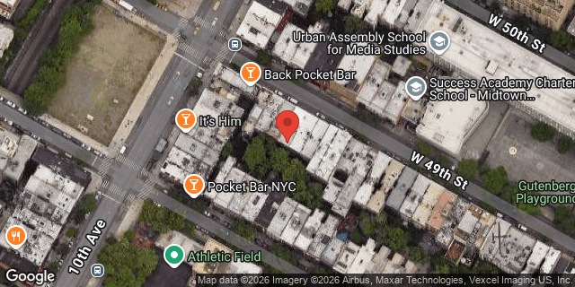 Aerial map of 454 WEST 49 STREET, Manhattan