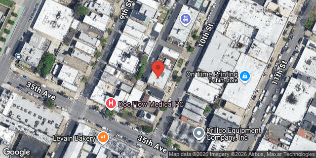 Aerial map of 34-48 10 STREET, Queens