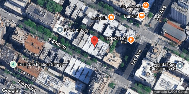 Aerial map of 343 EAST 65 STREET, Manhattan