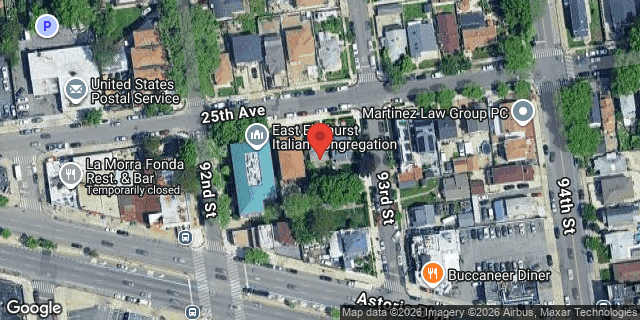 Aerial map of 92-16 25 AVENUE, Queens