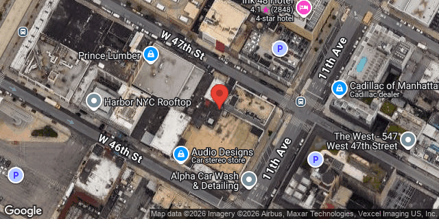 Aerial map of 604 WEST 47 STREET, Manhattan