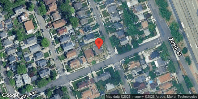 Aerial map of 36-46 205 STREET, Queens