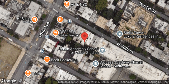 Aerial map of 448 WEST 50 STREET, Manhattan