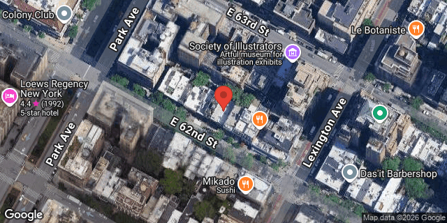 Aerial map of 127 EAST 62 STREET, Manhattan
