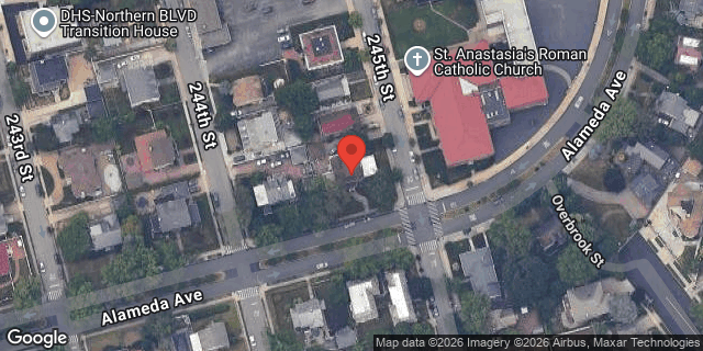 Aerial map of 244-15 ALAMEDA AVENUE, Queens