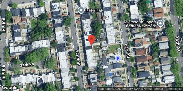 Aerial map of 24-27 92 STREET, Queens