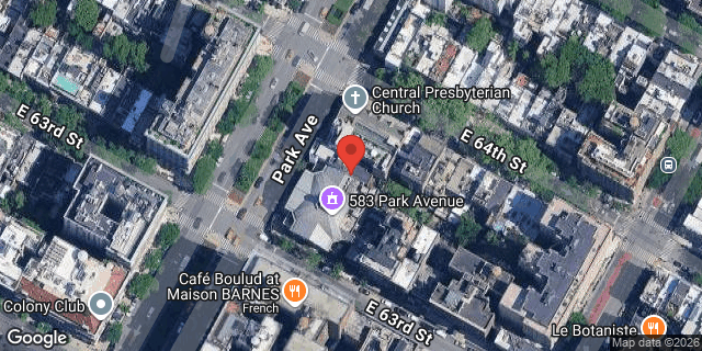 Aerial map of 591 PARK AVENUE, Manhattan