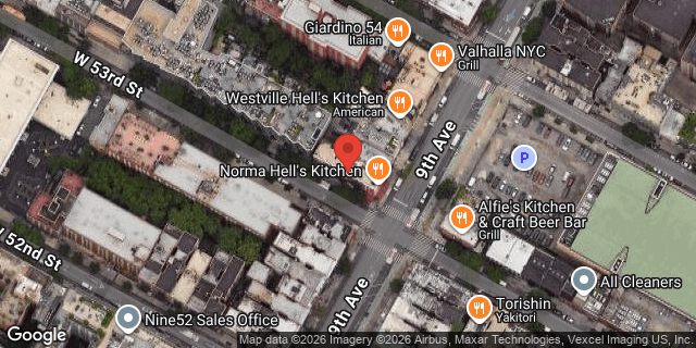 Aerial map of 801 9 AVENUE, Manhattan