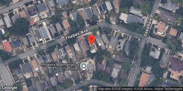Aerial map of 249-44 THEBES AVENUE, Queens