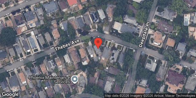 Aerial map of 249-52 THEBES AVENUE, Queens