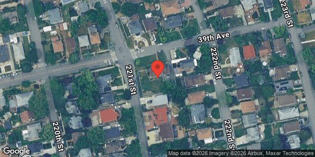 Aerial map of 221-06 39 AVENUE, Queens