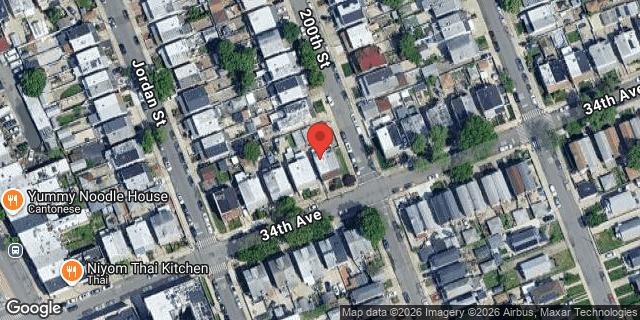 Aerial map of 199-43 34 AVENUE, Queens