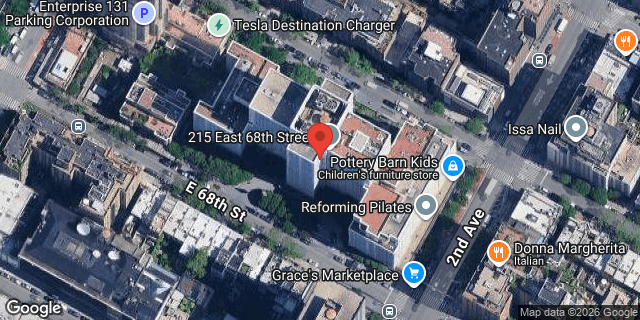 Aerial map of 215 EAST 68 STREET, Manhattan