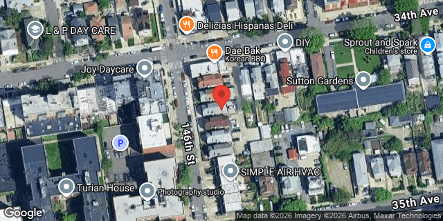 Aerial map of 34-11 146 STREET, Queens
