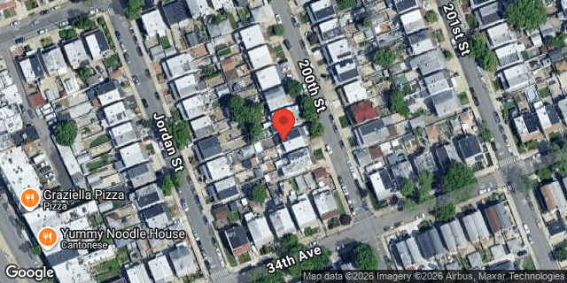 Aerial map of 33-32 200 STREET, Queens
