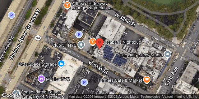 Aerial map of 621 WEST 51 STREET, Manhattan