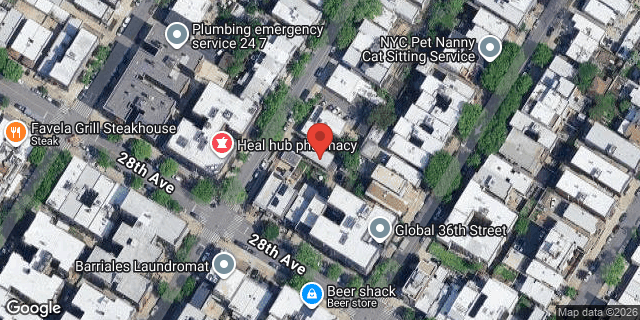 Aerial map of 25-89 35 STREET, Queens