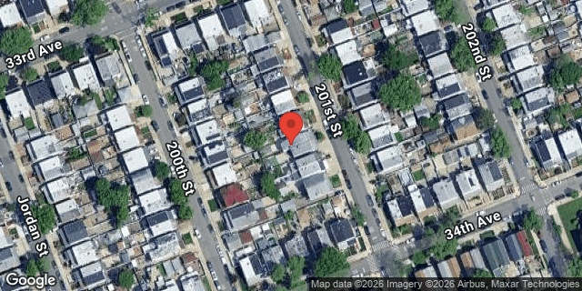 Aerial map of 33-28 201 STREET, Queens