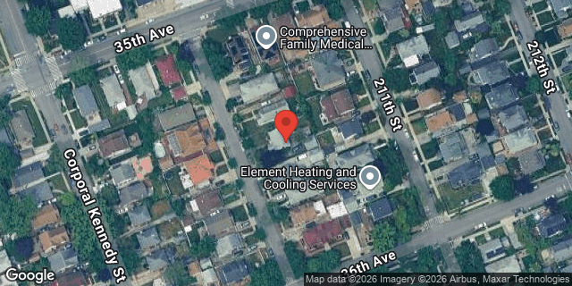 Aerial map of 35-21 210 STREET, Queens