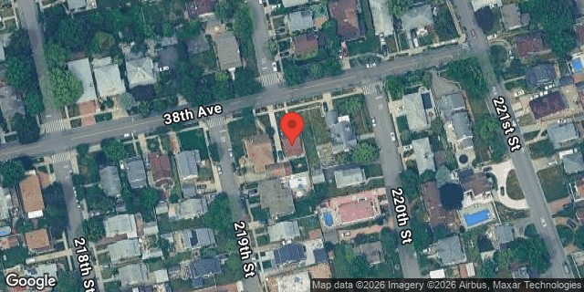 Aerial map of 219-08 38 AVENUE, Queens