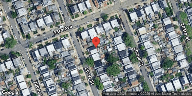Aerial map of 33-11 201 STREET, Queens