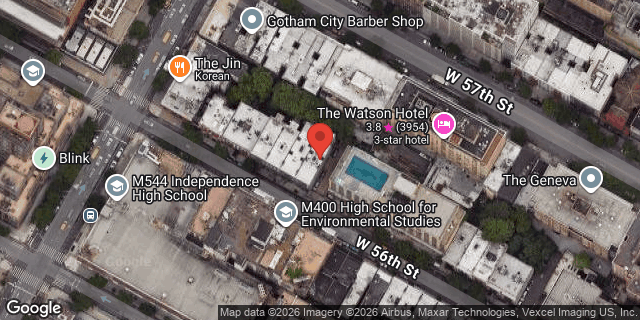 Aerial map of 441 WEST 56 STREET, Manhattan