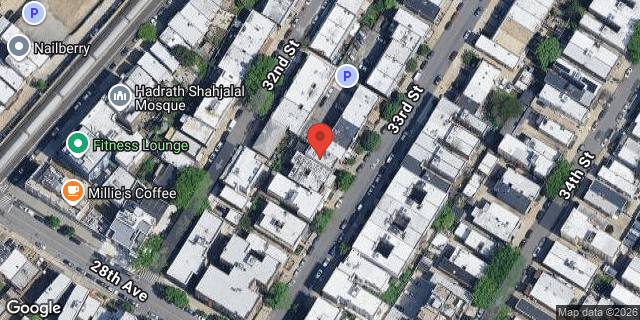 Aerial map of 25-52 33 STREET, Queens