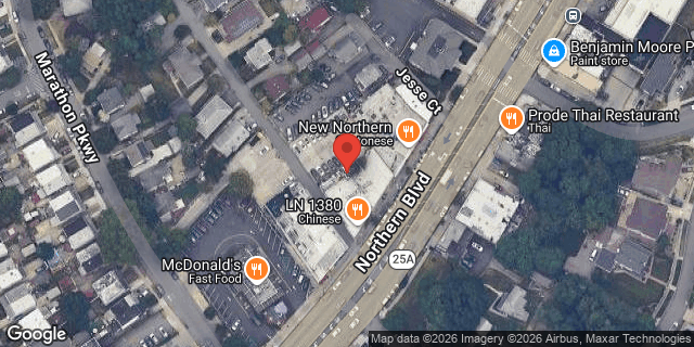 Aerial map of 251-03 NORTHERN BOULEVARD, Queens