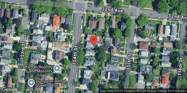 Aerial map of 32-17 154 STREET, Queens