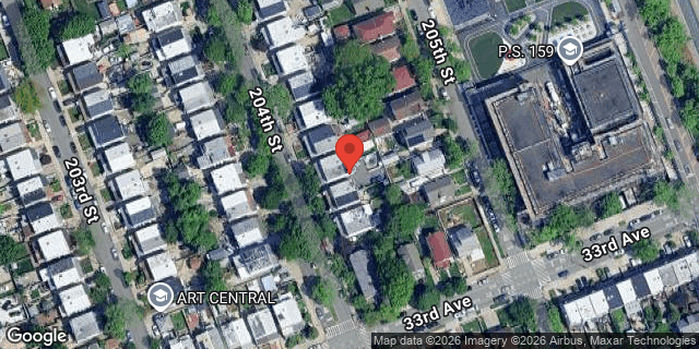 Aerial map of 32-41 204 STREET, Queens